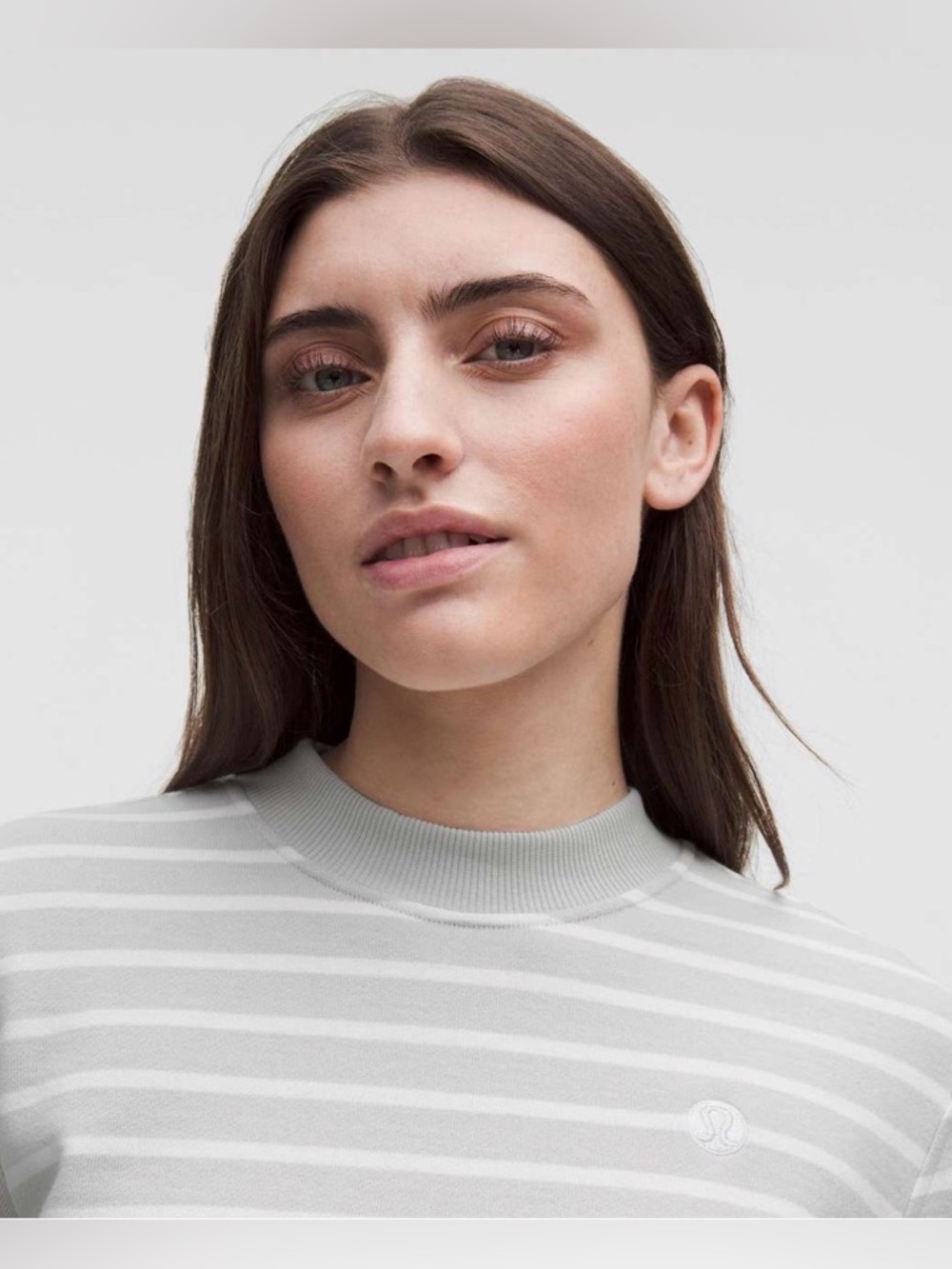 Lululemon Cotton French Terry Crewneck Pullover in Yachtie Stripe Vapor White - Picture 3 of 9